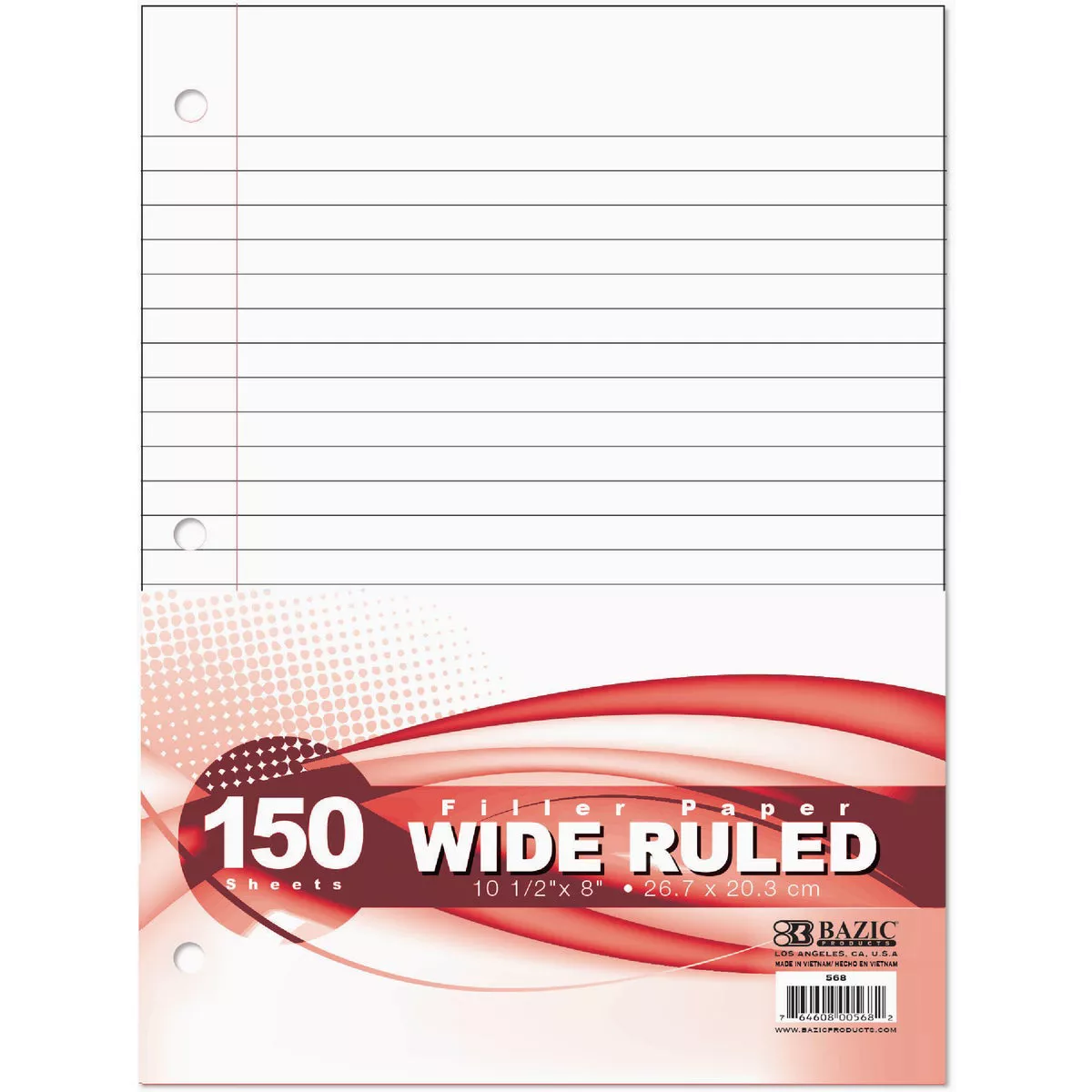 Bazic Products Wide Ruled 150 Ct. Filler Paper