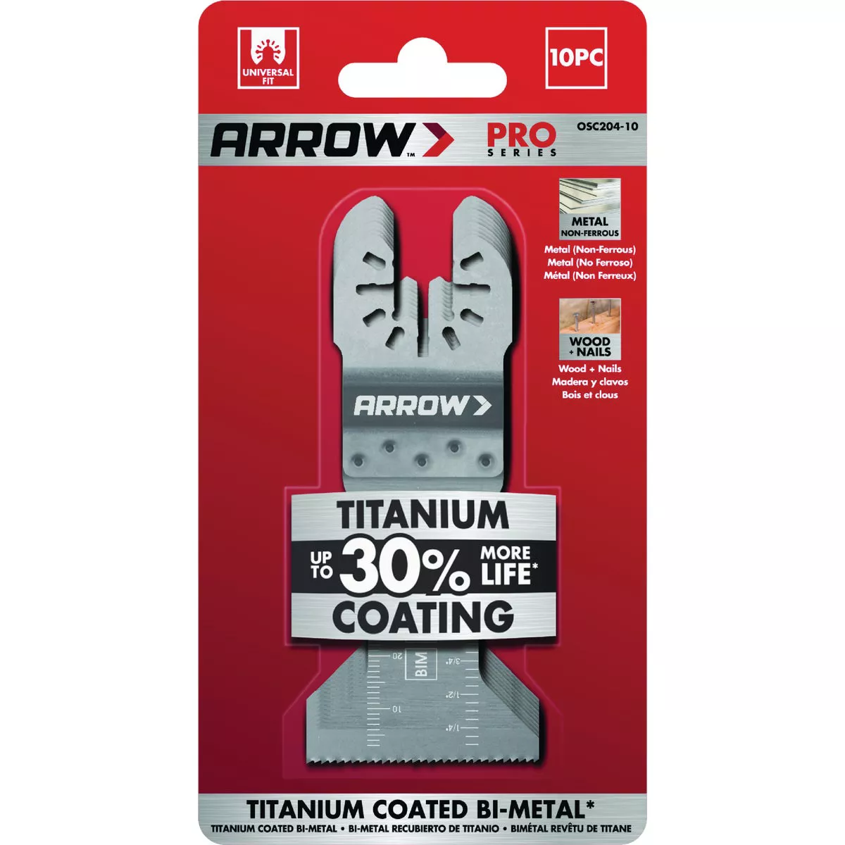Arrow 1-3/4 In. Titanium Metal Oscillating Blade (10-Pack)