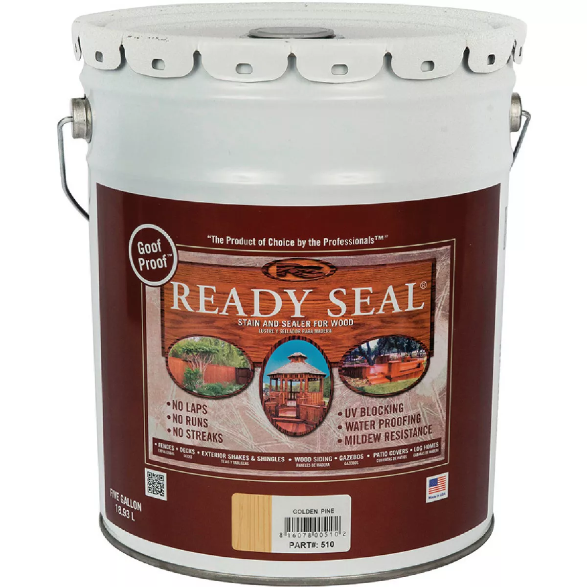 Ready Seal 5 Gal. Wood Stain & Sealer 250VOC, Golden Pine