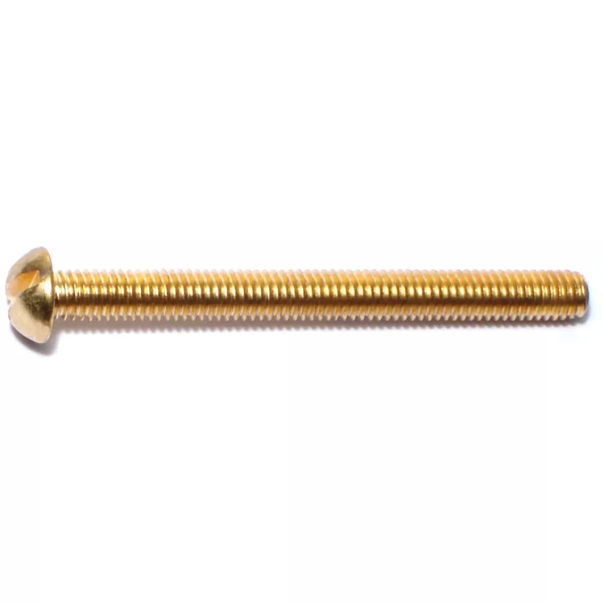 Midwest Fastener #10-32 x 2 In. Brass Fine Thread Slotted Round Head Machine Screws (10 Ct.)-