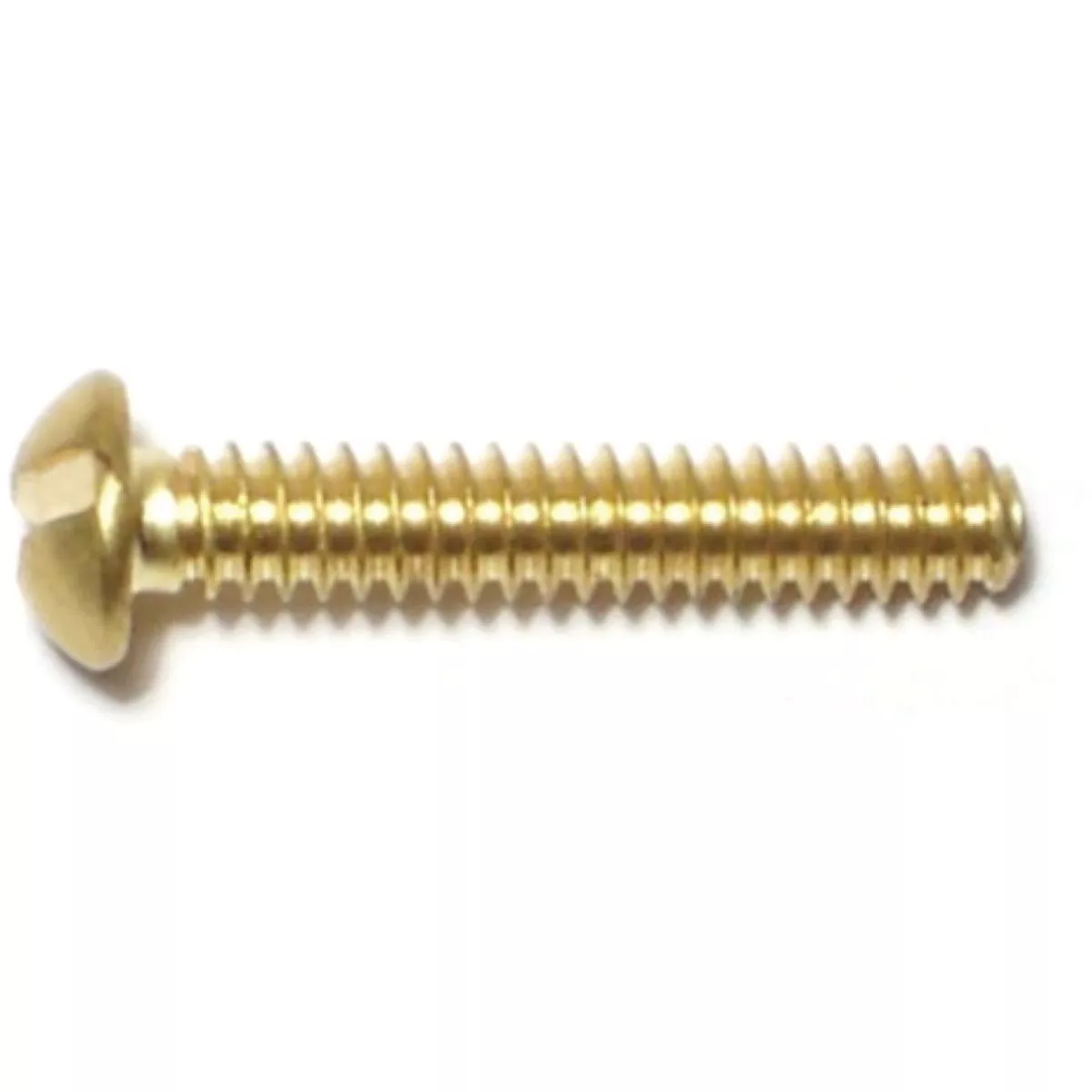 Midwest Fastener #6-32 x 3/4 In. Brass Coarse Thread Slotted Round Head Machine Screws (12 Ct.)