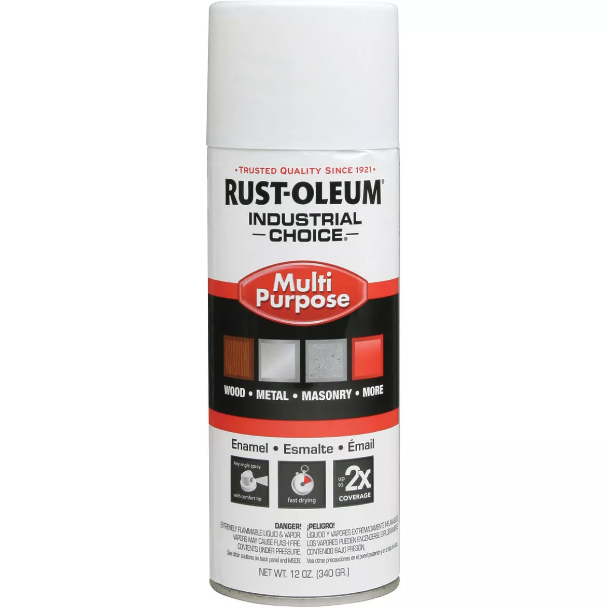 Rust-Oleum Industrial Choice 1600 System Multi-Purpose Enamel Glossy White Spray