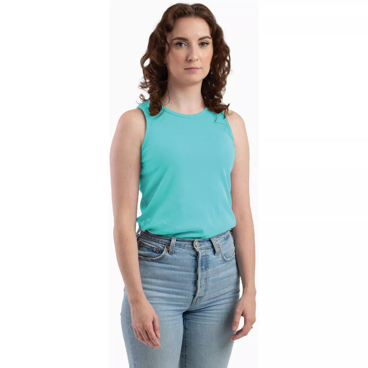 Berne Women's Small Regular Aqua Performance Tank Top