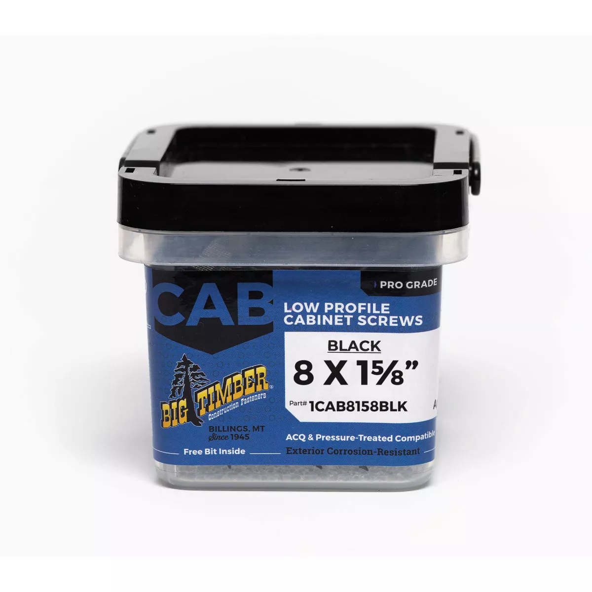 Big Timber #8 x 1-5/8 In. Black Star Cabinet Screw (1 Lb., 147 Ct.)