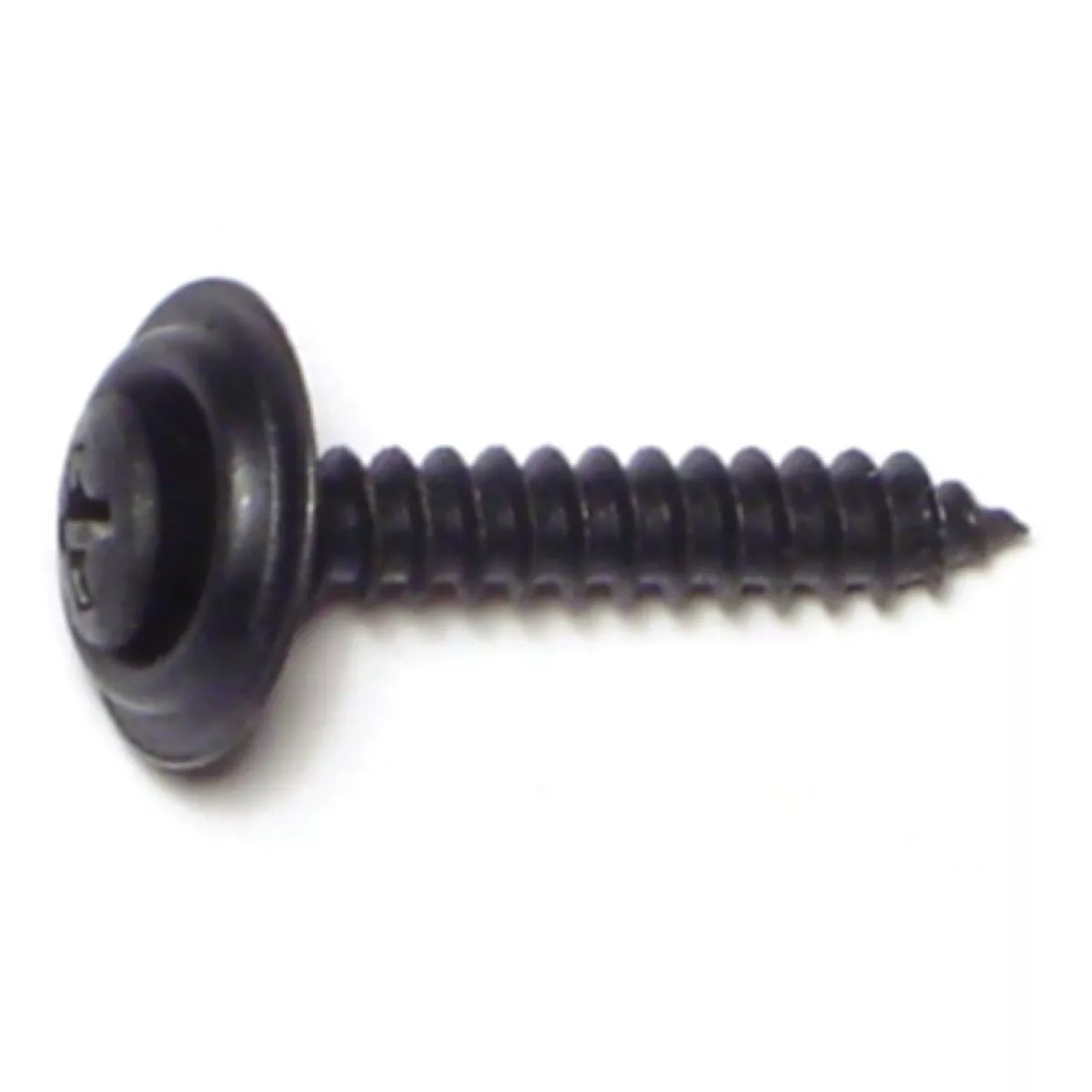 Midwest Fastener #8 x 1 In. Black Phosphate Steel Phillips Oval Trim Washer Head Sheet Metal Screws (24 Ct.)