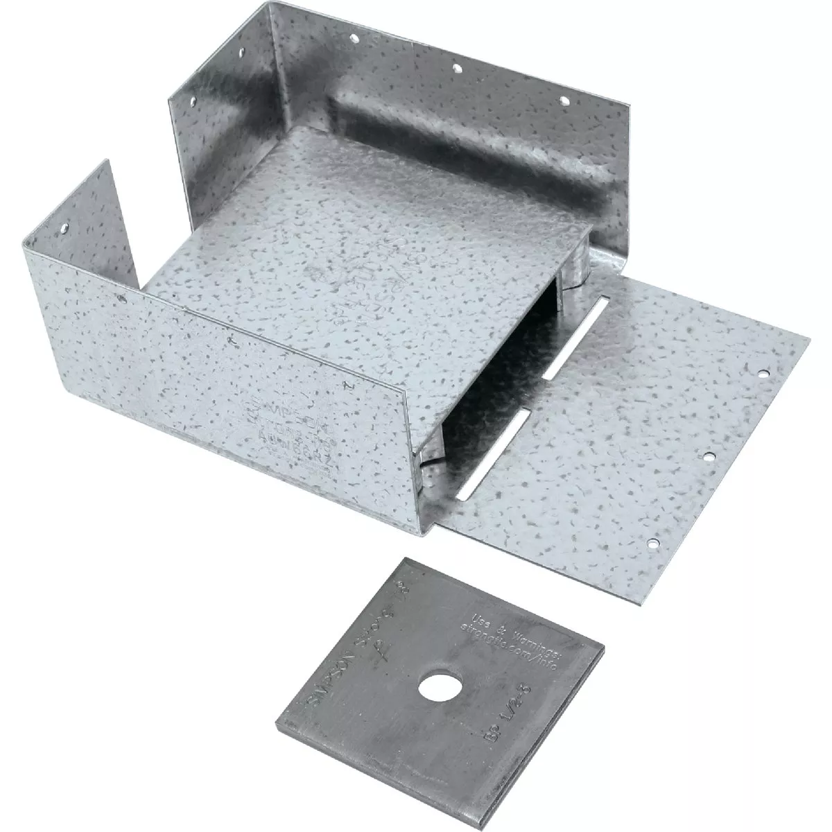 ABW ZMAX Galvanized Adjustable Standoff Post Base for 6x6 Rough