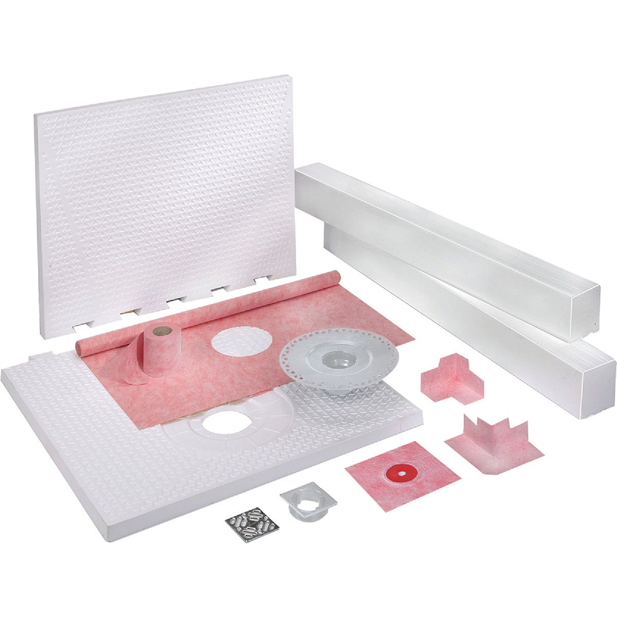 PROVA SHOWER System Kit 32 In. x 60 In. Off Set Drain with Curb Do it