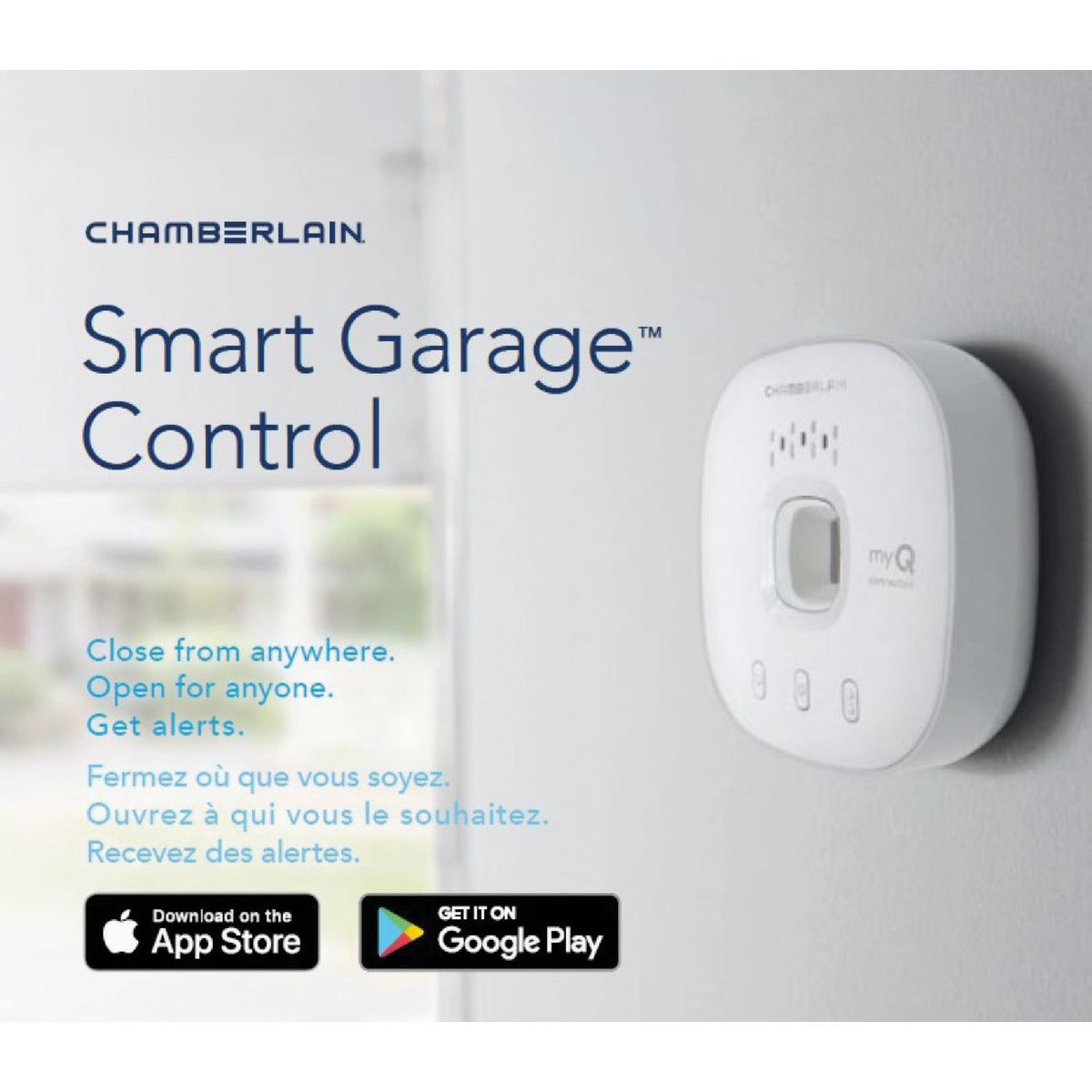 thumbnail image 2 of Chamberlain Smart Garage Control – White – Wi-Fi Garage Door Opener Receiver 2 of 6