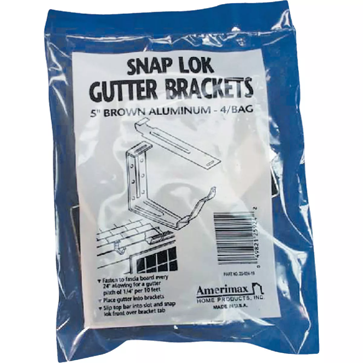 Spectra Metals K Style Aluminim Brown Snap-Lok Gutter Hanger Bracket, (4-Pack) - photo 2