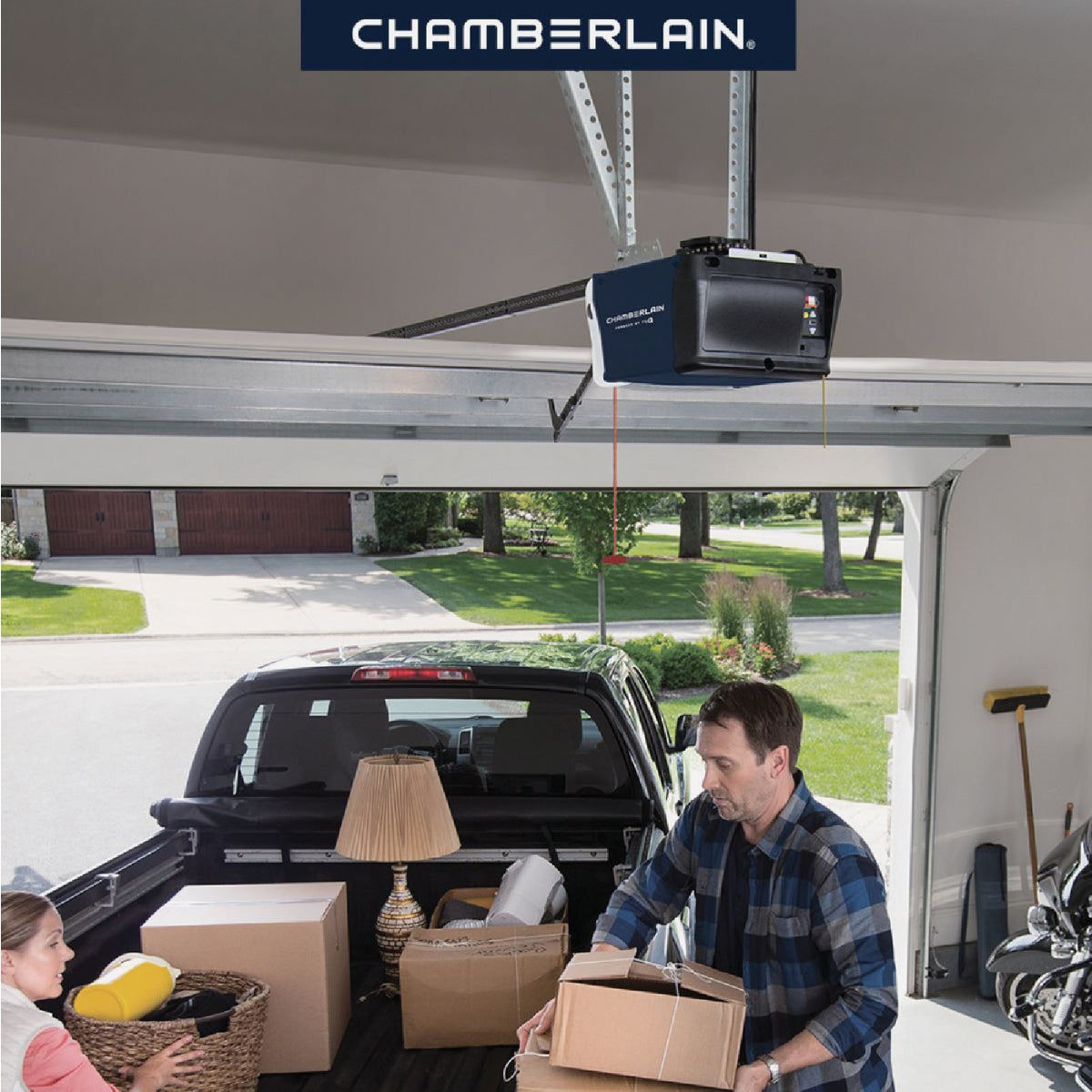 Chamberlain C2102 1/2 HP Durable Chain Drive Garage Door Opener with