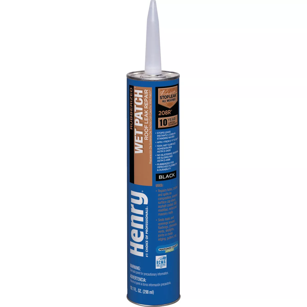 Henry Wet Patch 10.1 Oz. Rubberized Roof Cement and Patching Sealant