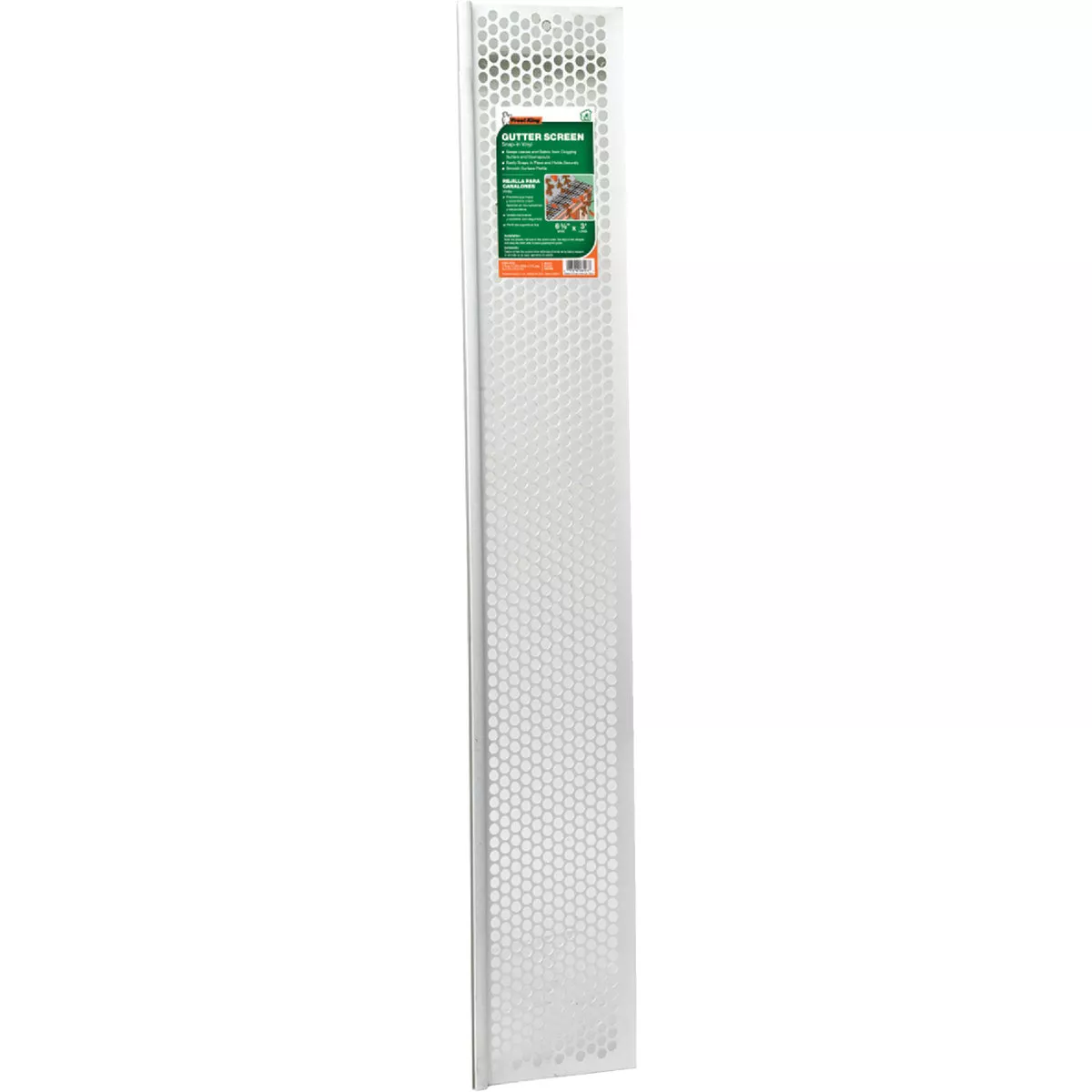Frost King 6-1/2 In. x 3 Ft. White Vinyl Snap-In Gutter Screen