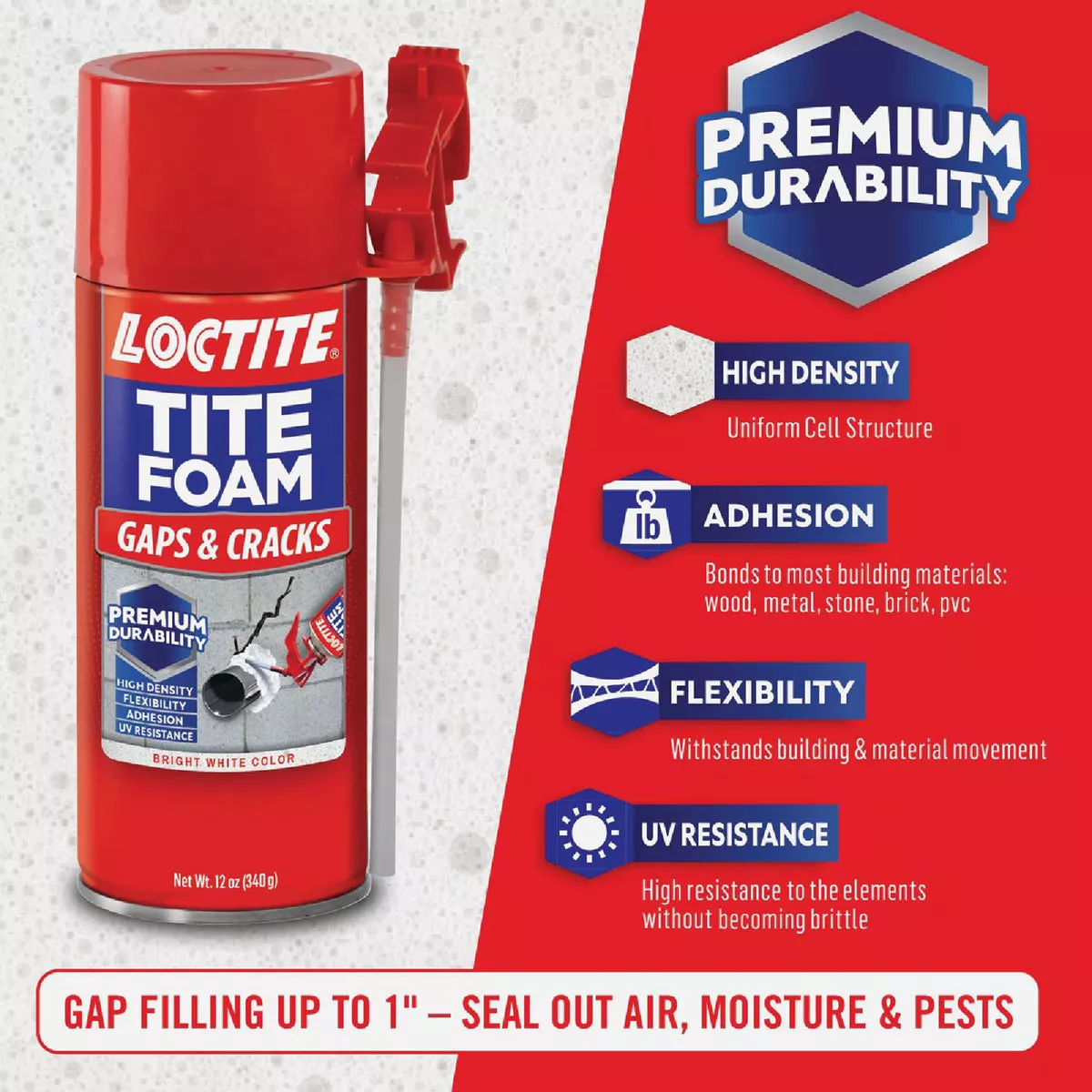 Loctite Tite Foam 12 Oz. Gaps & Cracks Insulating Sealant - photo 3