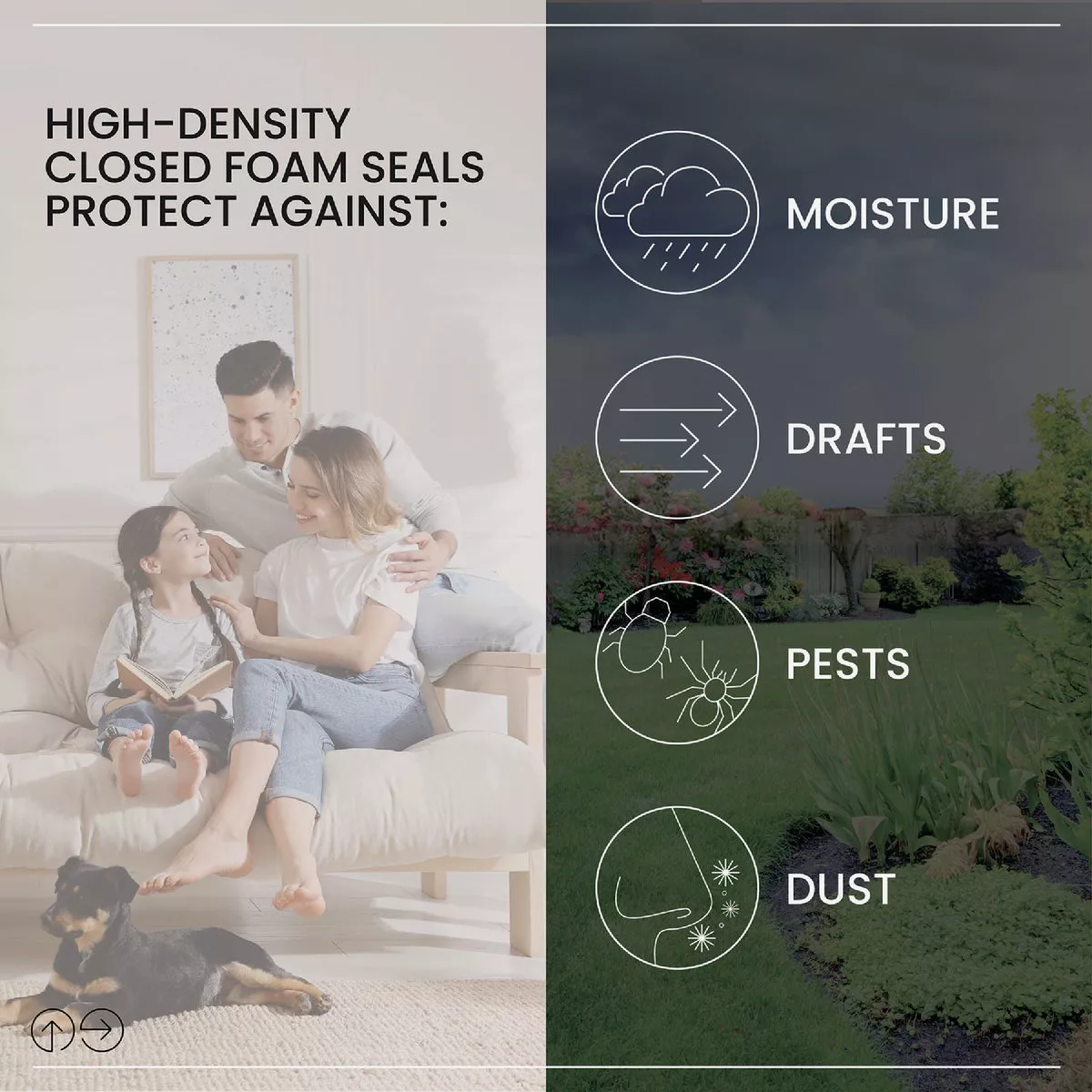 M-D Building Products 96 In. Brown Vinyl-coated Foam Top and Sides Door Seal, 50 Pk. - photo 5