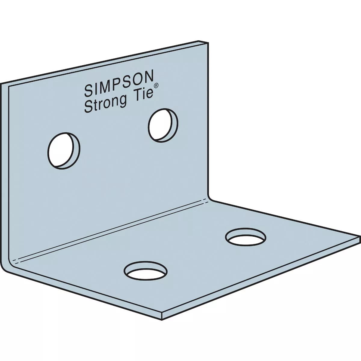 Simpson Strong-Tie 3 In. x 5 In. Galvanized Heavy Angle