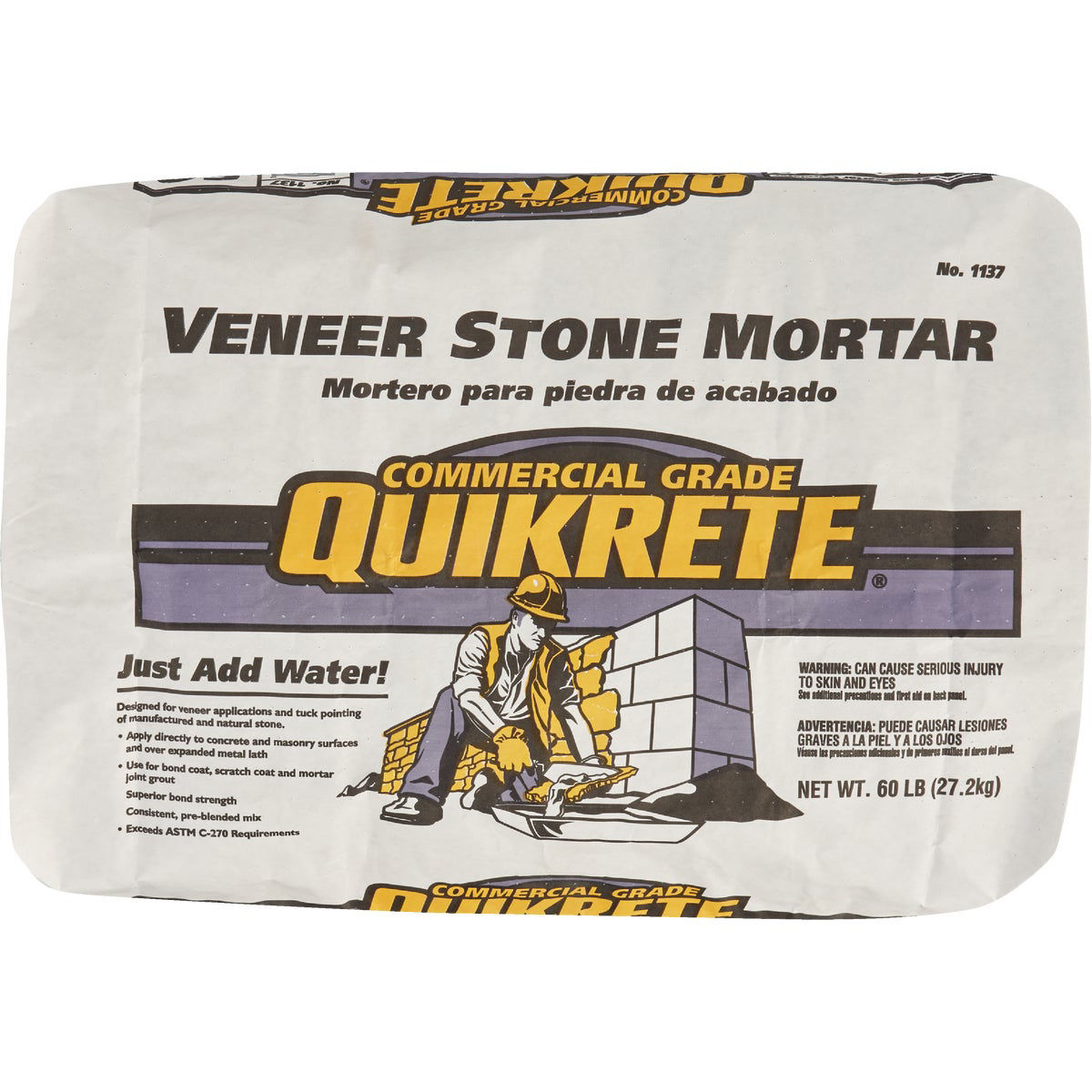 Quikrete 60 Lb. Gray Type S Veneer Stone Mortar Mix Do it Best