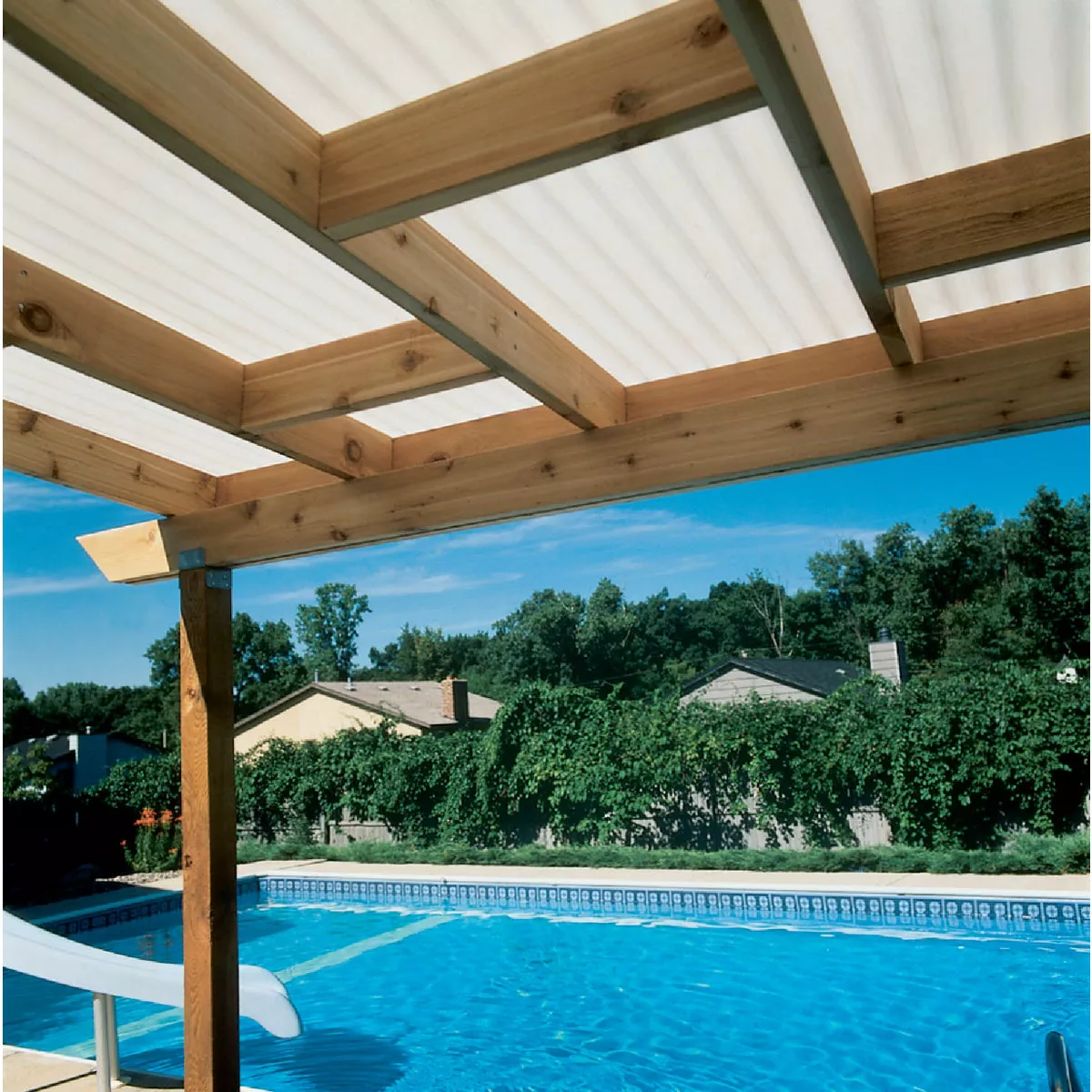 Sequentia WeatherGlaze 26 In. x 12 Ft. White Fiberglass Corrugated Panels - photo 2