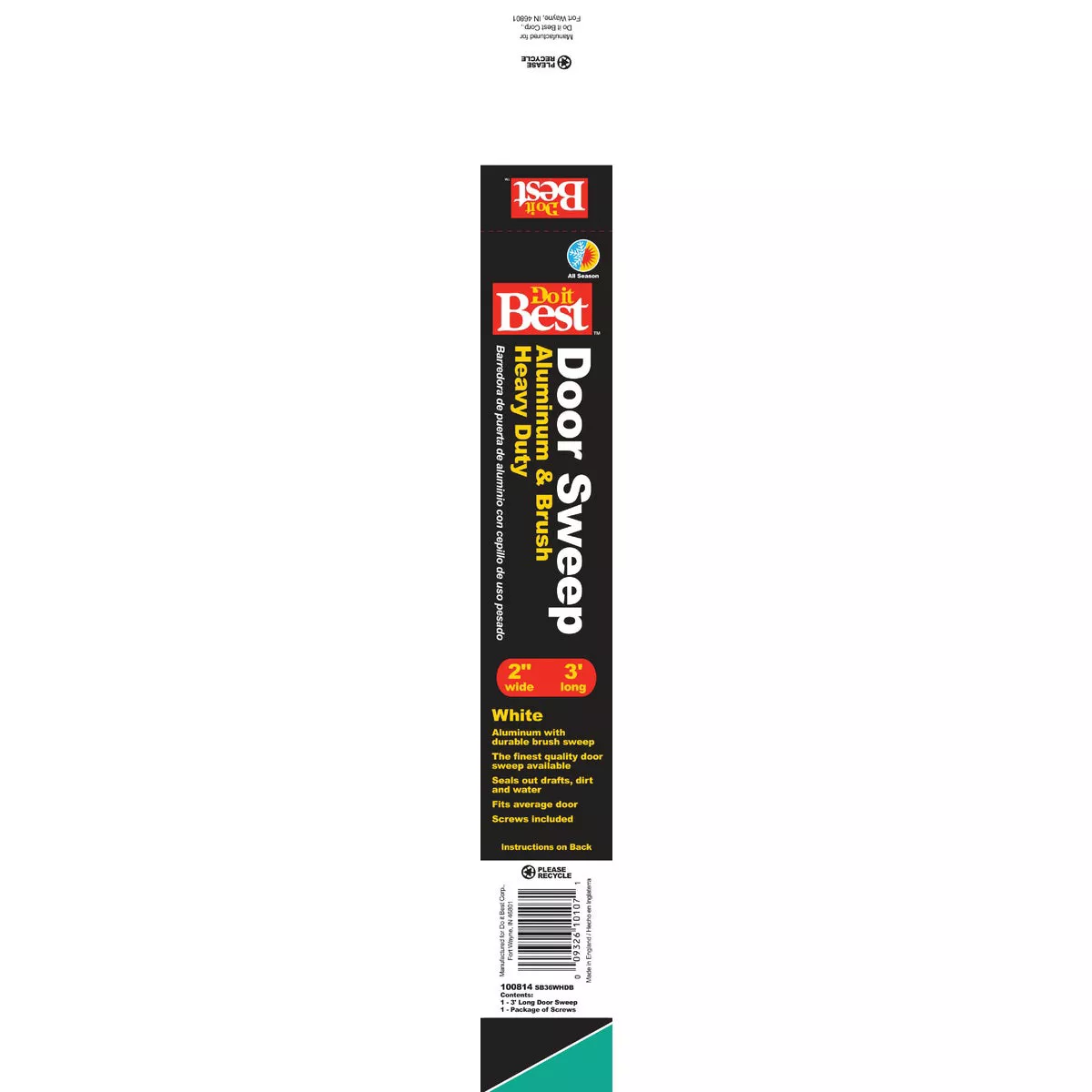 Do it Best 2 In. W. x 36 In. L. Aluminum Door Sweep