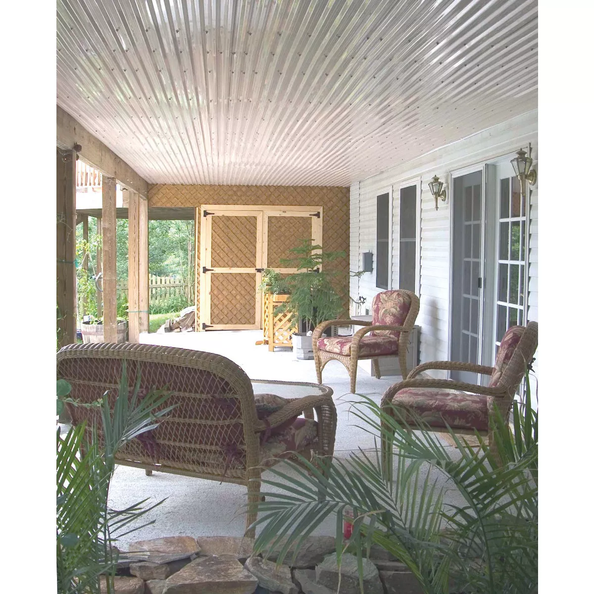 Tuftex Vinyl 26 In. x 10 Ft. Opaque Tan Square Wave Vinyl Corrugated Panels - photo 5