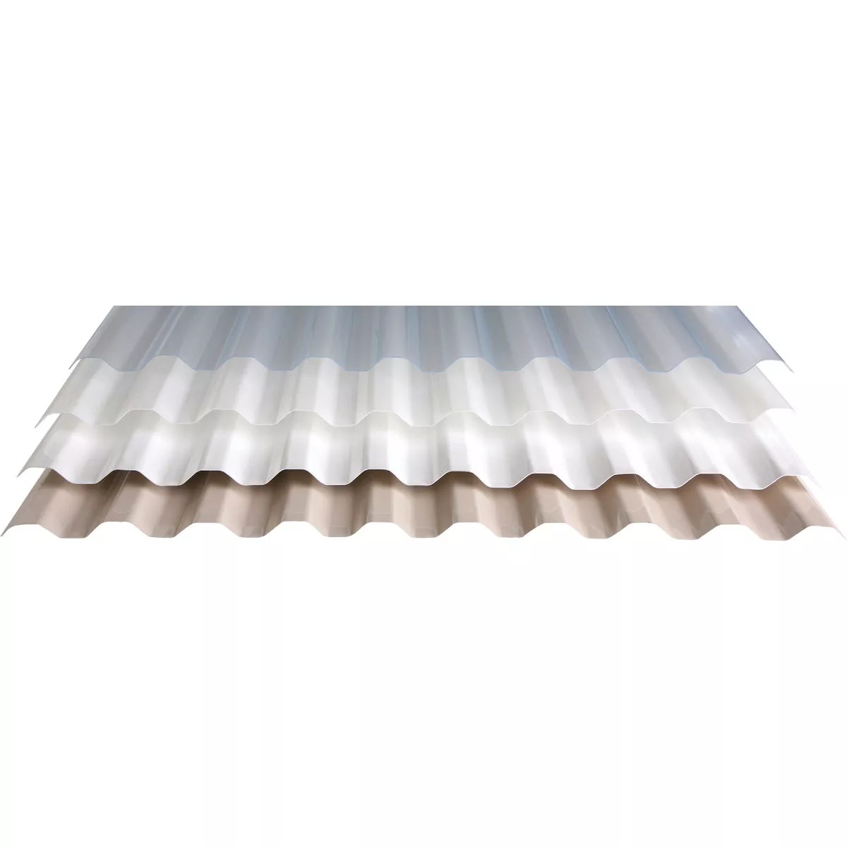 Tuftex Vinyl 26 In. x 10 Ft. Opaque Tan Square Wave Vinyl Corrugated Panels - photo 2