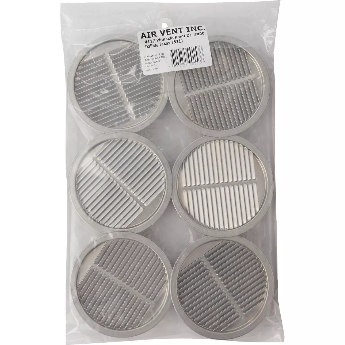 AirVent 4 In. Aluminum Mini Louver Soffit Vent (6 Count) - photo 2