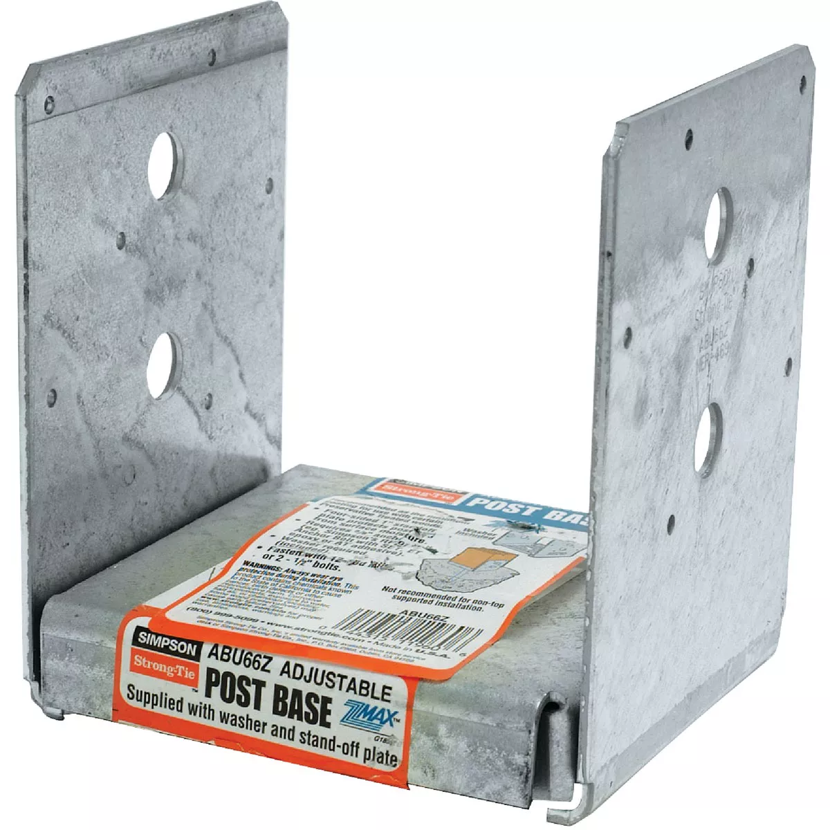 Simpson Strong-Tie 6 In. x 6 In. 12 ga Z-Max ABU Post Base