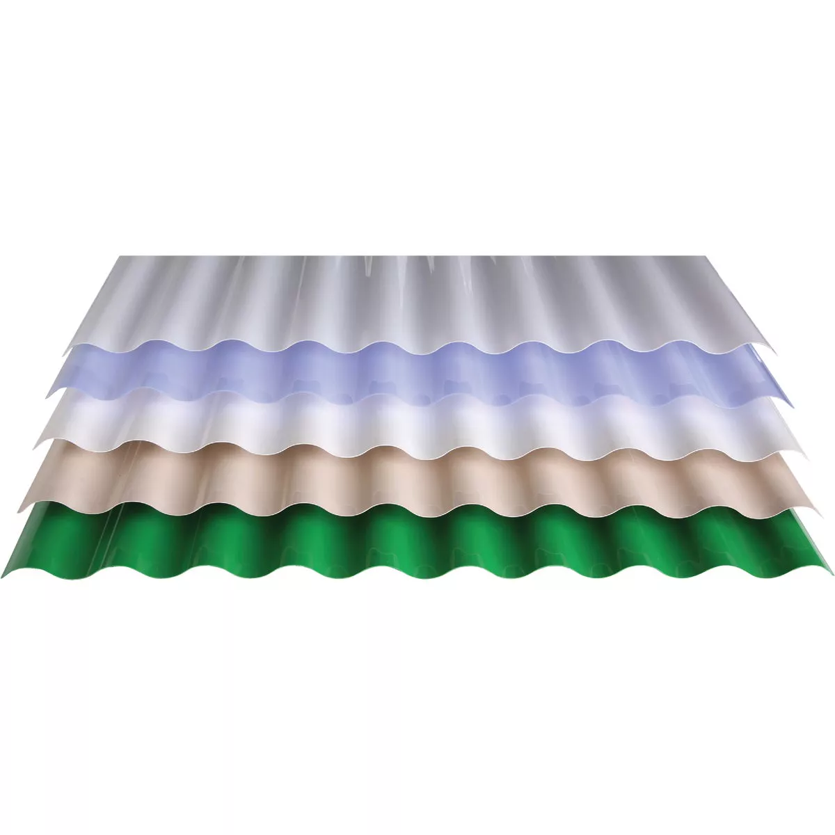 Tuftex Seacoaster 26 In. x 8 Ft. Opaque White Round Wave Vinyl Corrugated Panels - photo 2