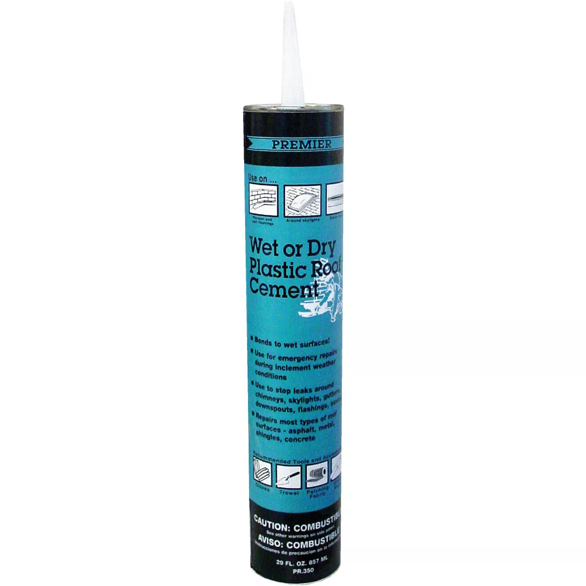 Premier 350 29 Oz. Wet or Dry Plastic Roof Cement