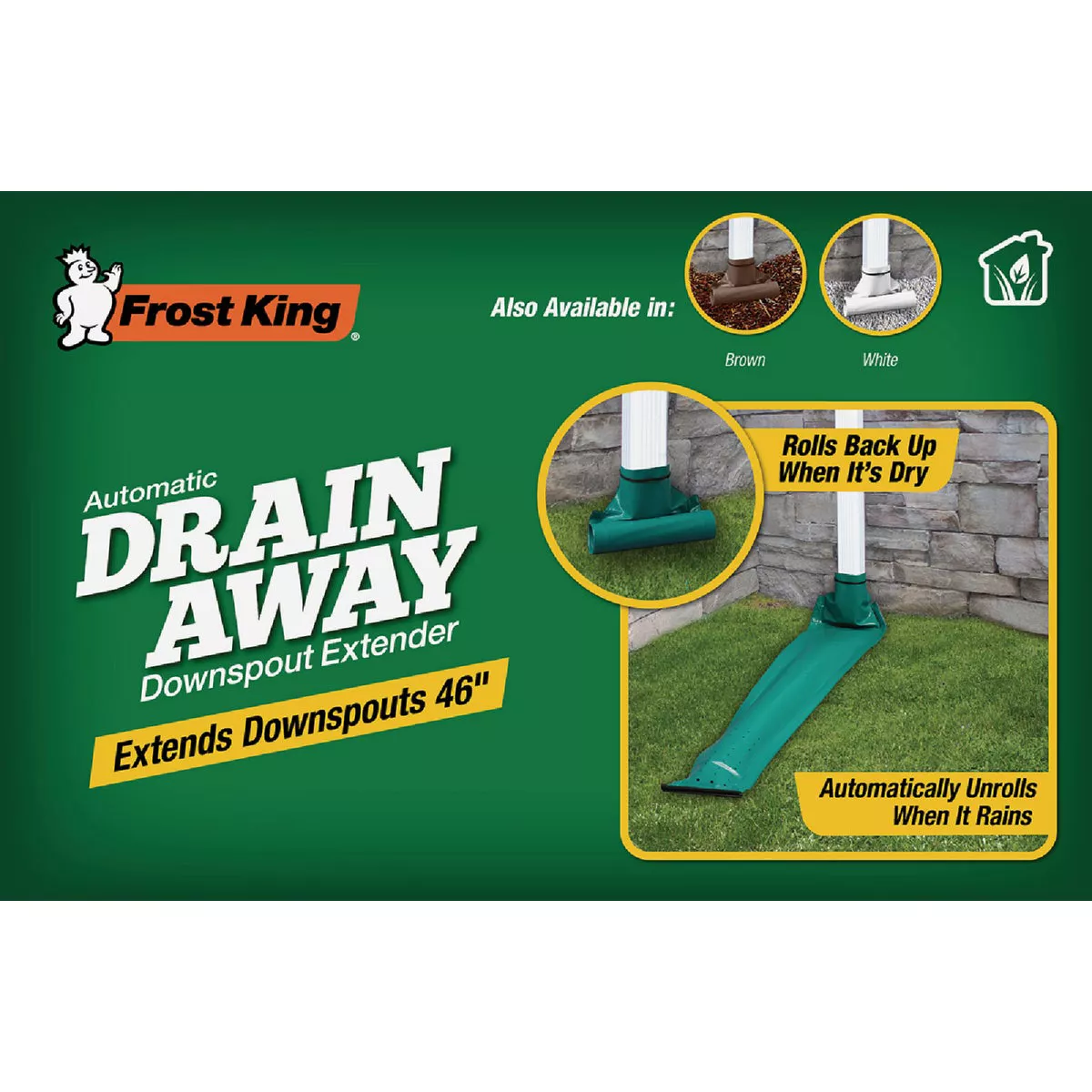 Frost King Automatic 46 In. White Downspout Extender - photo 6