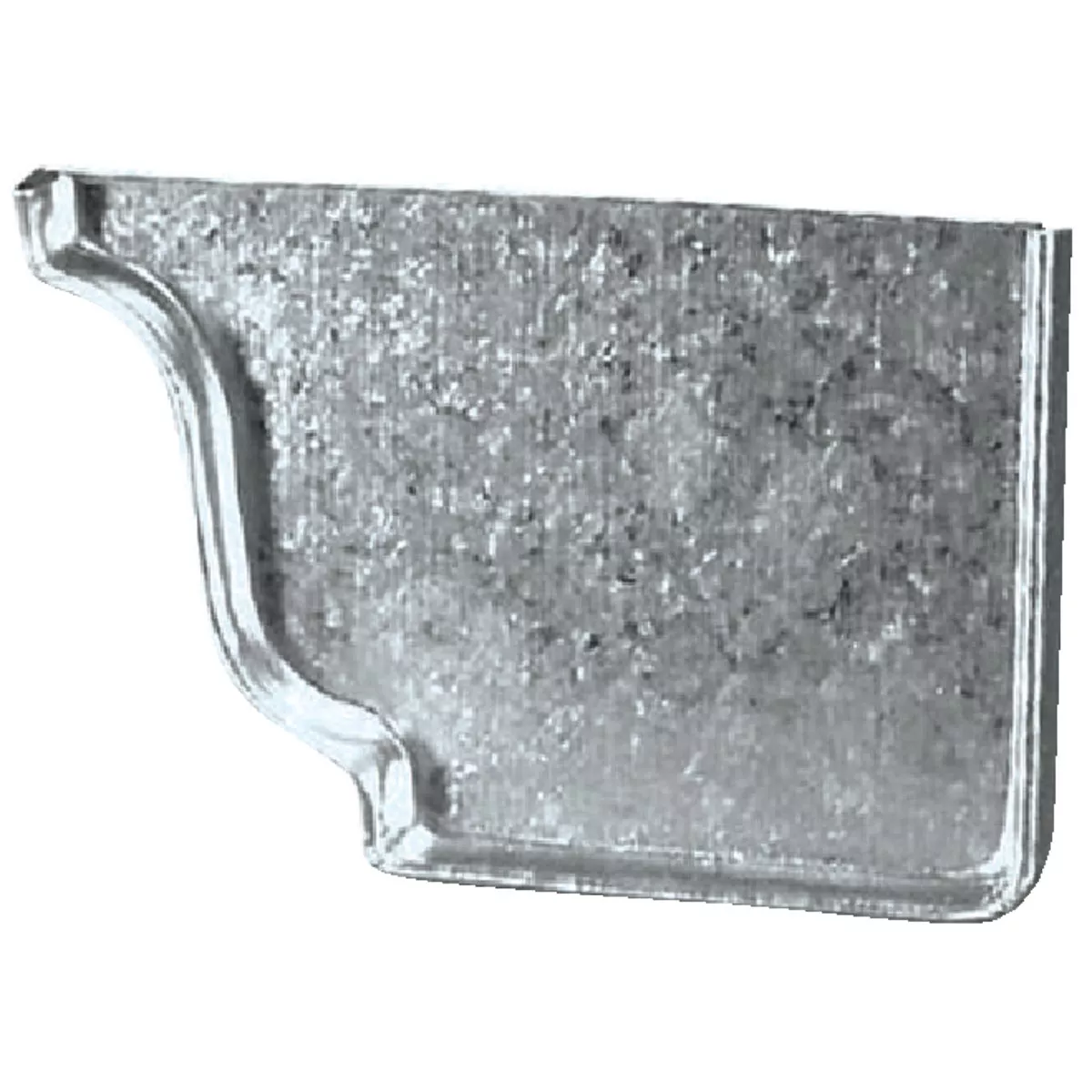 Amerimax 5 In. Galvanized Right Gutter End Cap - photo 2