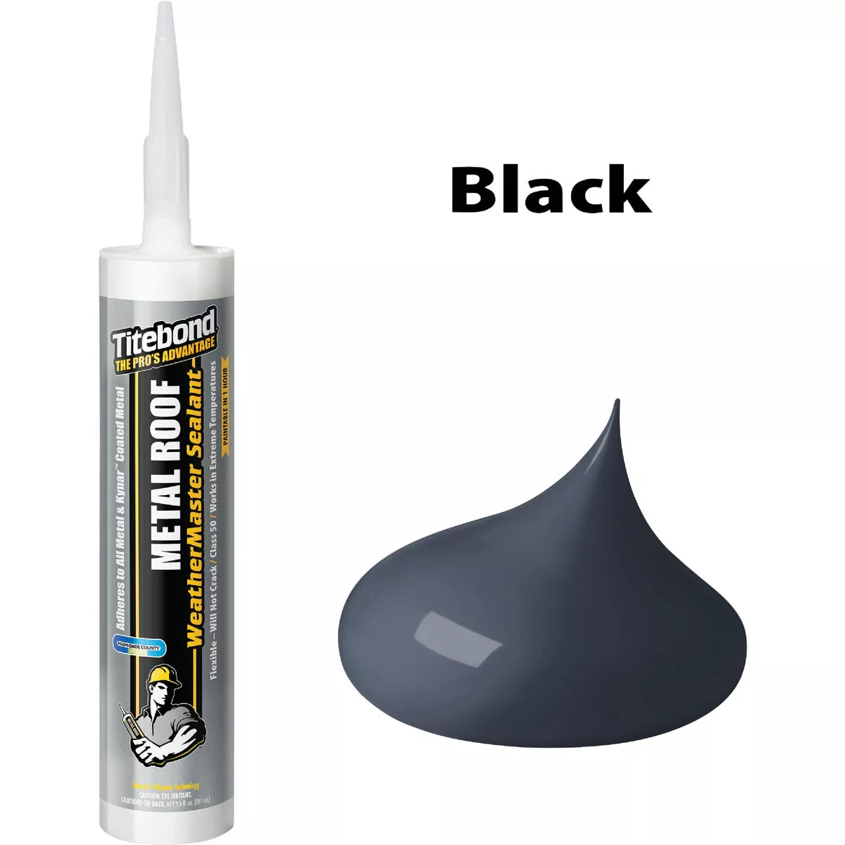TiteBond Weathermaster 10 Oz. Black Metal Roof Sealant