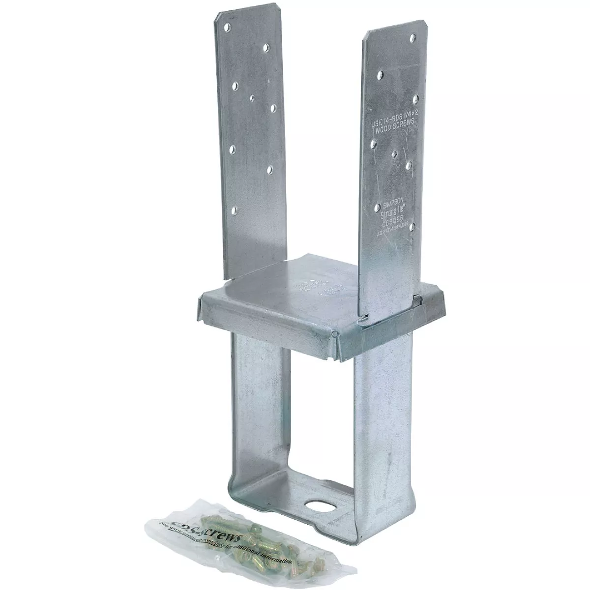 CBSQ Galvanized Standoff Column Base for 6x6 with SDS Screws