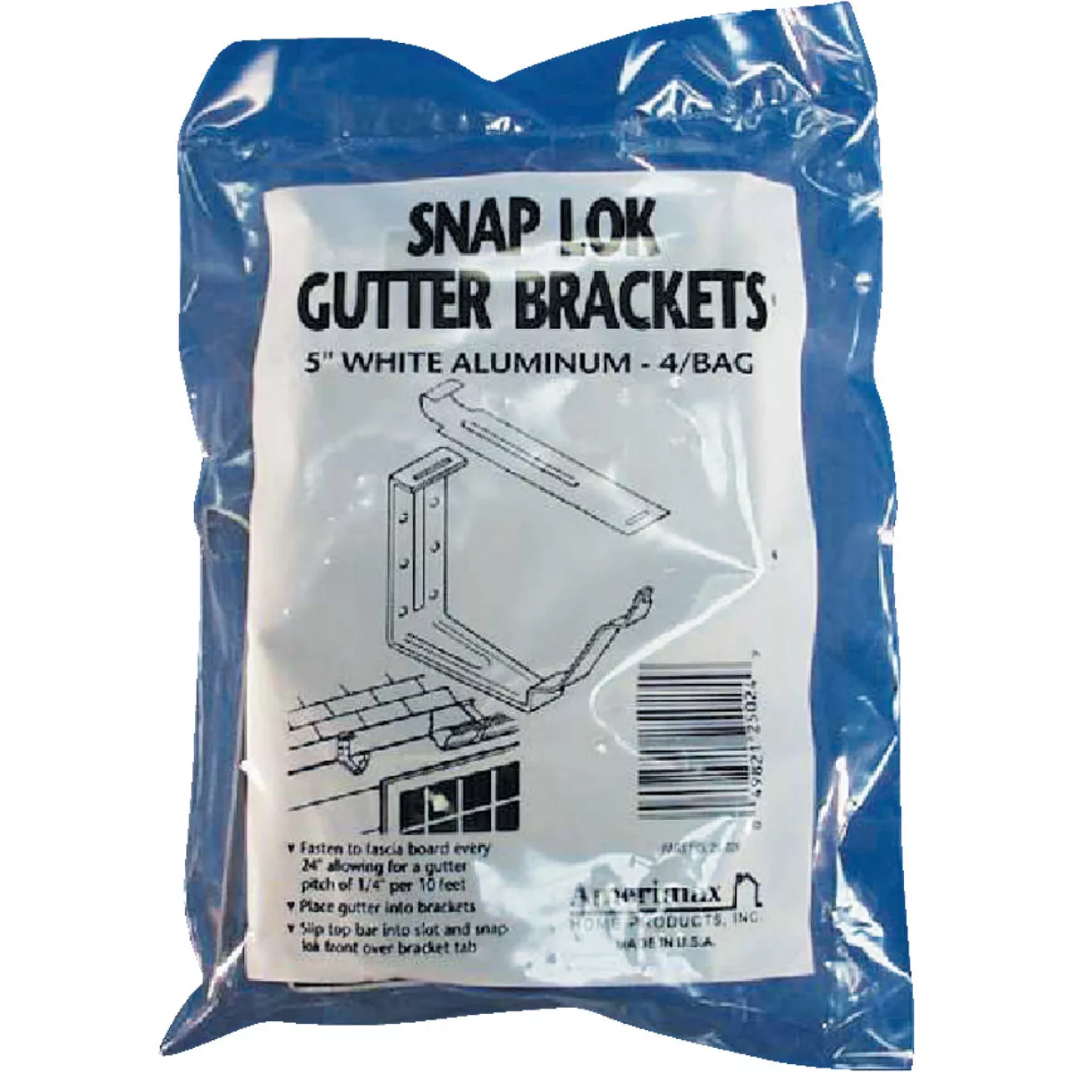 Spectra Metals K Style White Aluminum Snap-Lok Gutter Hanger Bracket, (4-Pack) - photo 2
