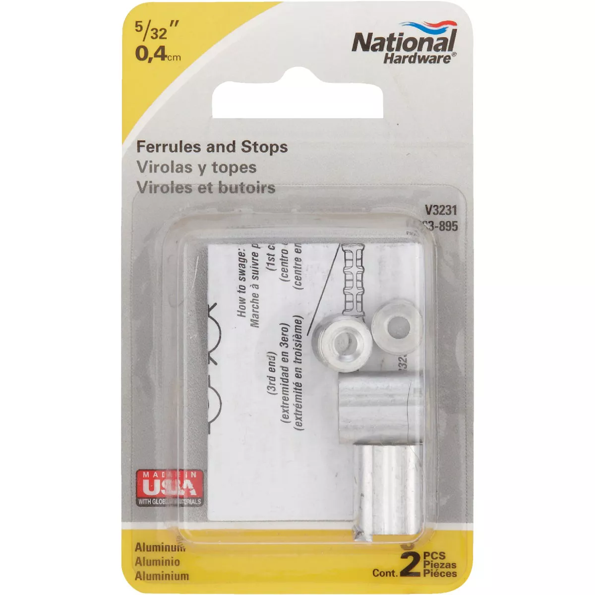 Prime-Line Cable Ferrules and Stops, 5/32", Aluminum - photo 2