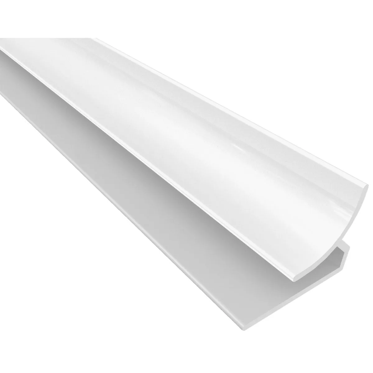 ACP Bath & Kitchen 1/8 In. x 8 Ft. White PVC Inside Corner Wall Paneling Molding