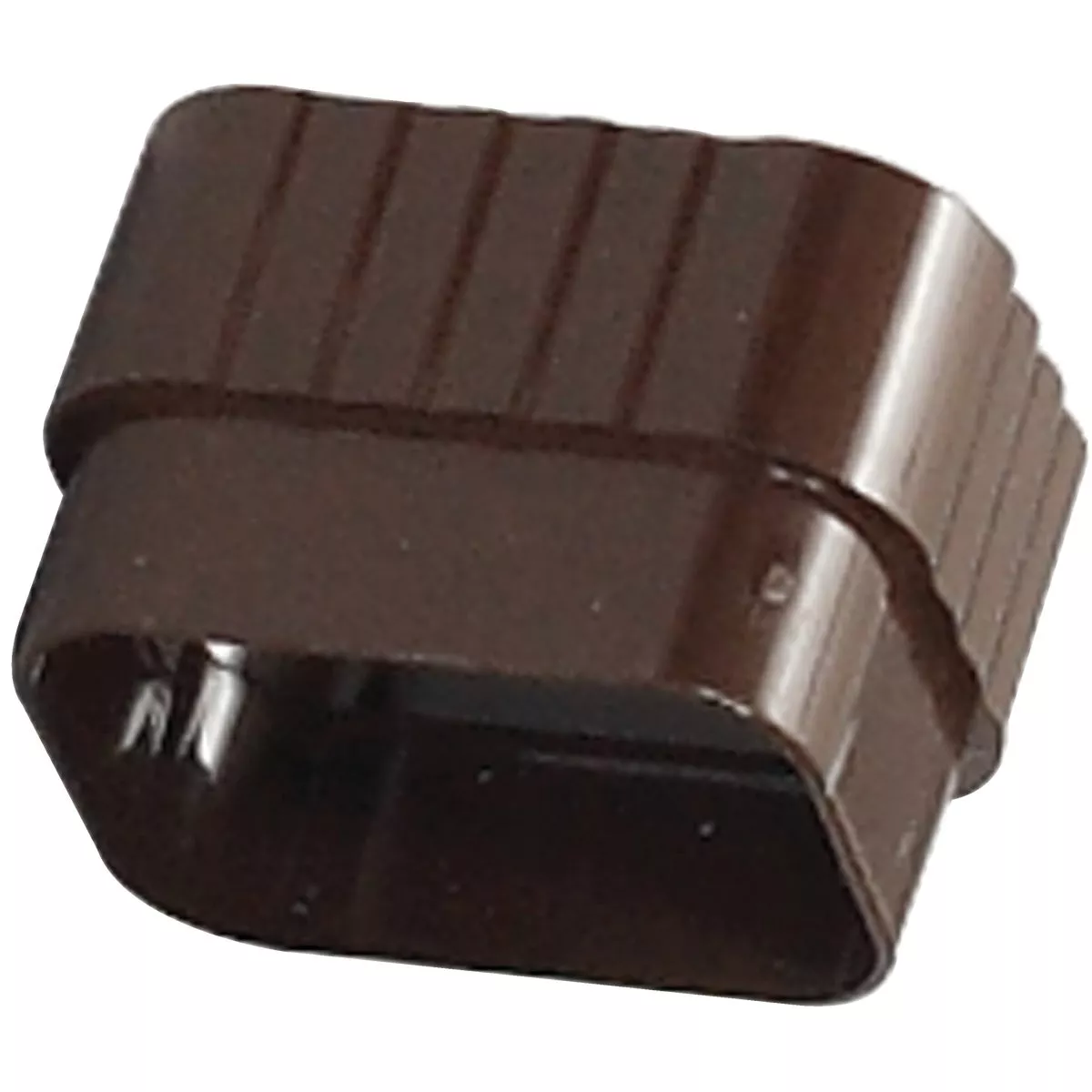Amerimax 2 In. x 3 In. Traditional K-Style Brown Vinyl Downspout Connector