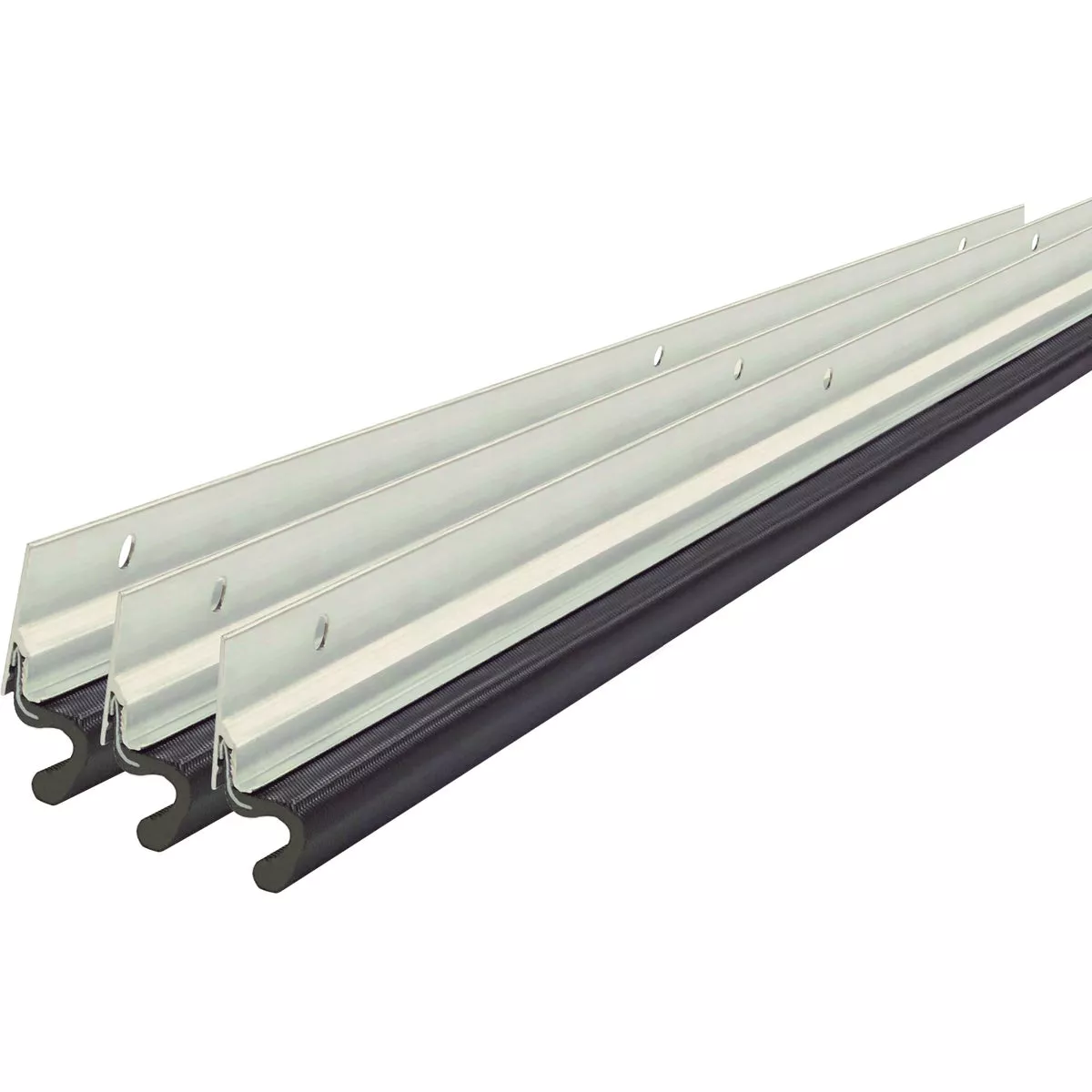 M-D Building Products Aluminum and Vinyl-coated Foam Heavy-duty Screw-on Top and Sides Door Seal Kit, Silver