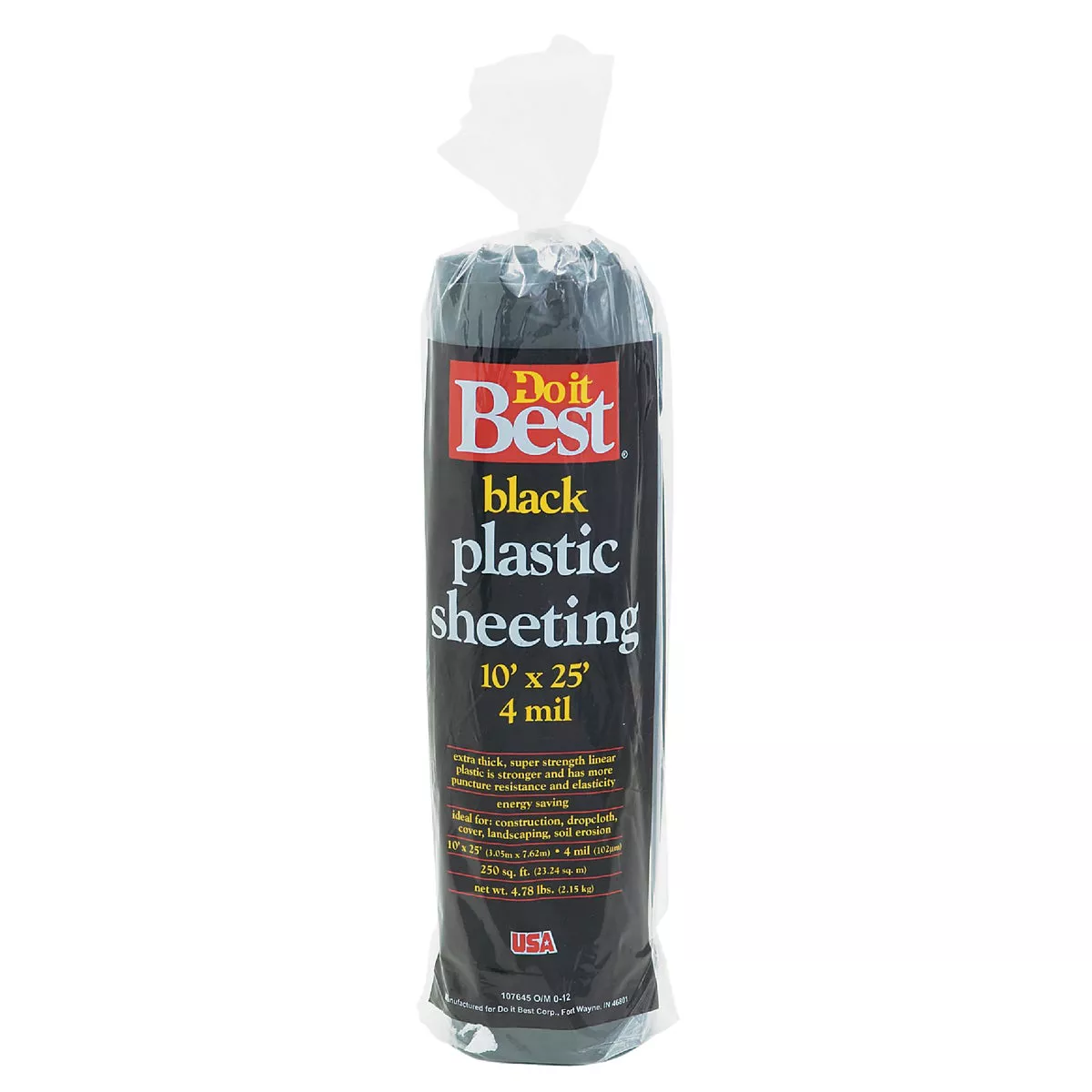 Do it Best 10 Ft. X 25 Ft. Black 4 Mil. Poly Film Sheeting