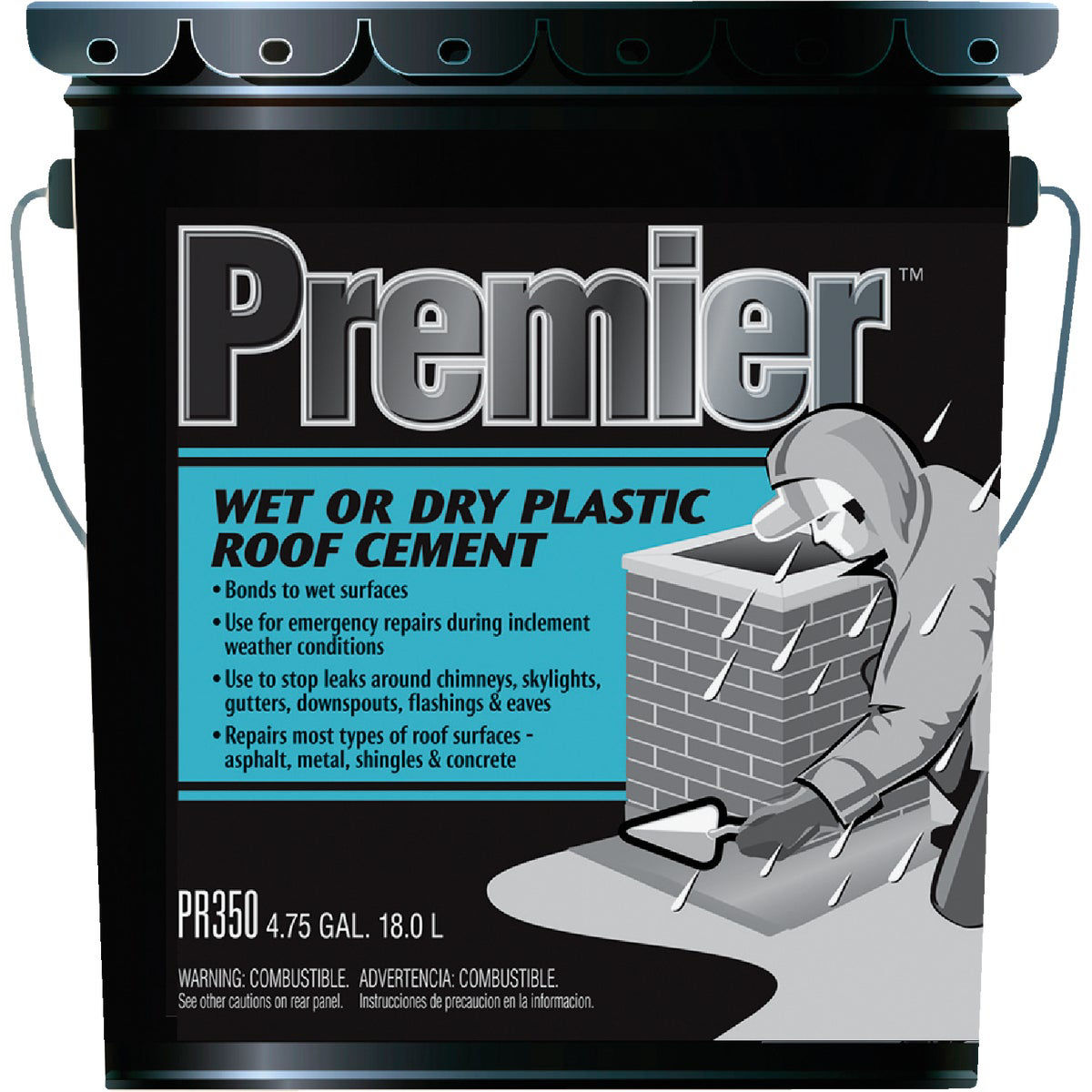 Premier 350 5 Gal. Wet or Dry Plastic Roof Cement Do it Best