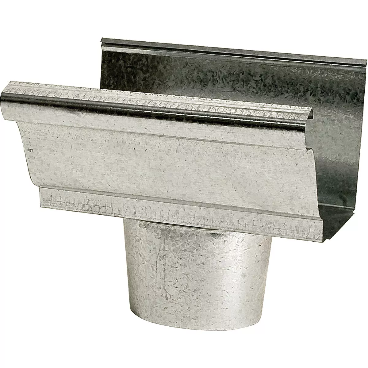 NorWesco 4 In. K Style Steel Oval Gutter Drop Outlet
