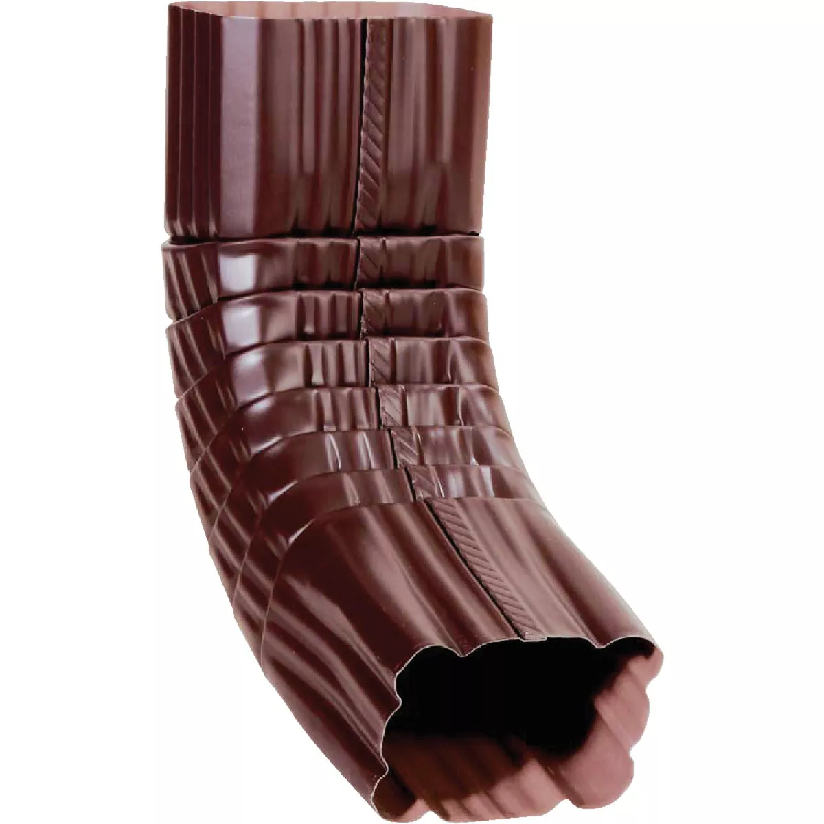 NorWesco 3-1/4 In. Galvanized Brown Front Downspout Elbow