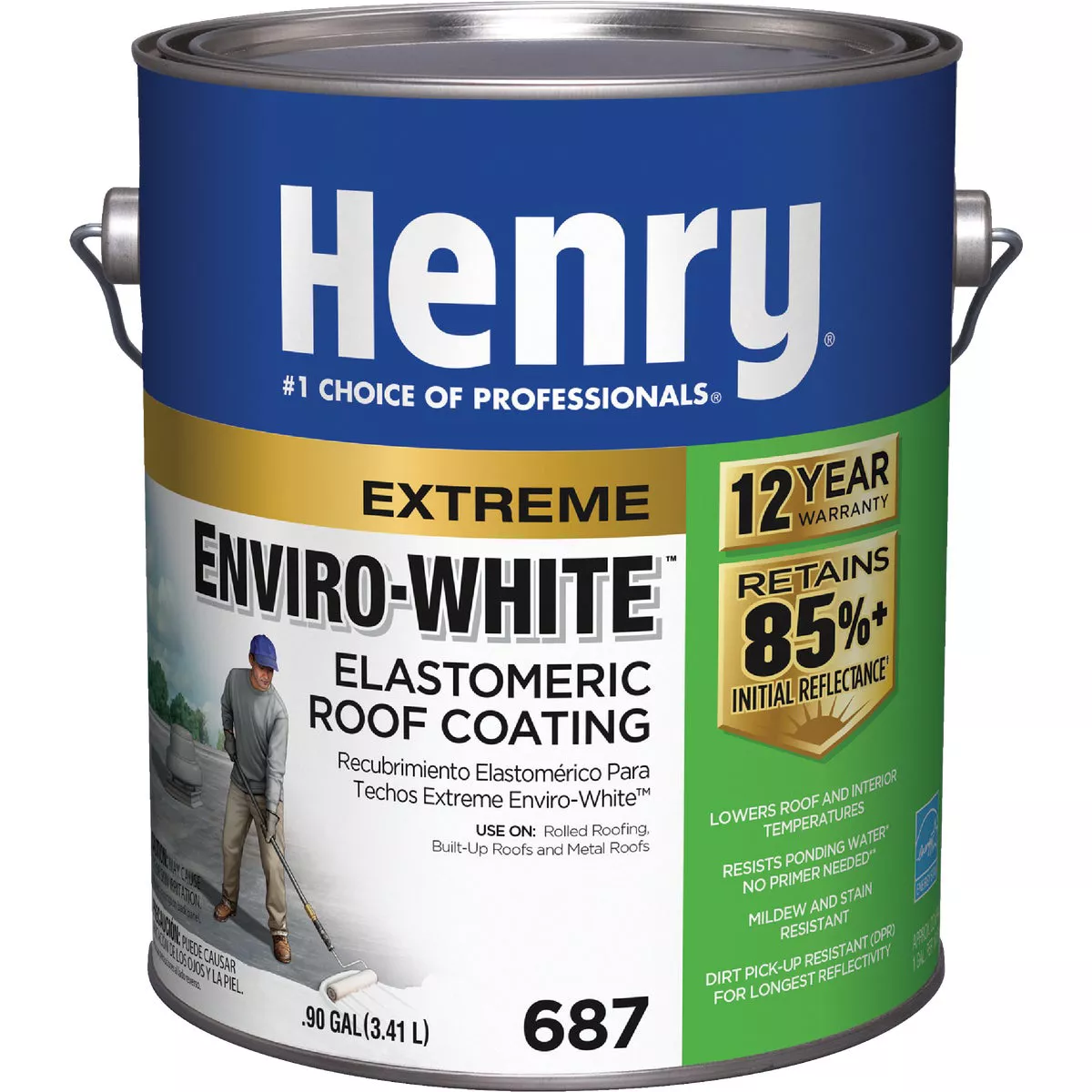 Henry Enviro-White 1 Gal. Acrylic Elastomeric Roof Coating