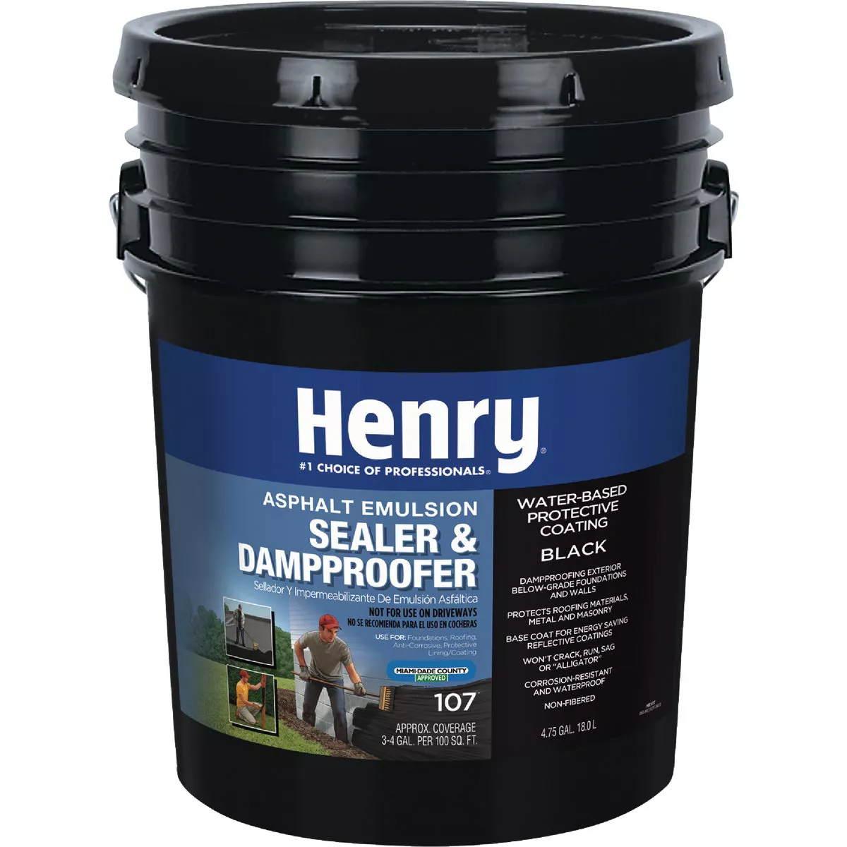 Henry 5 Gal. Non-Fibered Asphalt Roof Coating