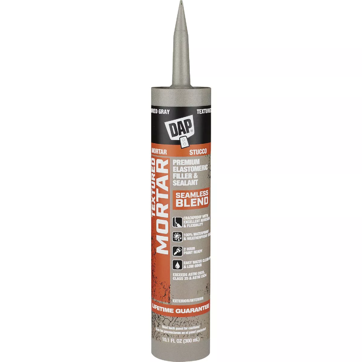 DAP Textured Mortar 10.1 Oz. Gray Premium Elastomeric Filler & Sealant