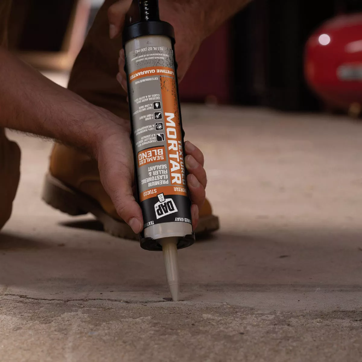 DAP Textured Mortar 10.1 Oz. Gray Premium Elastomeric Filler & Sealant - photo 3