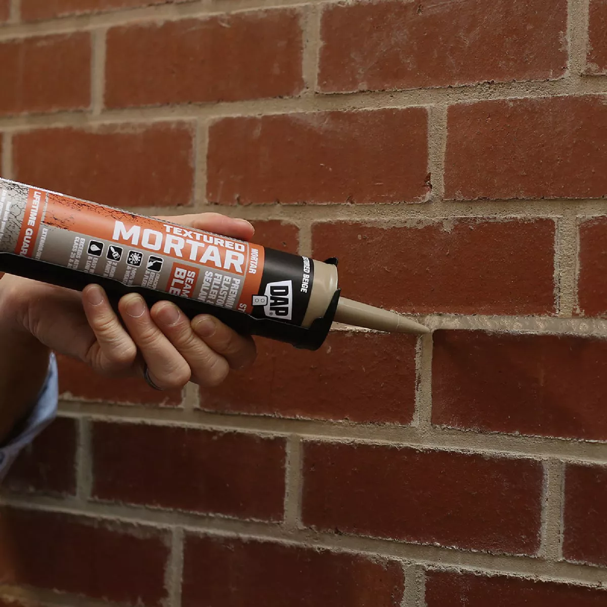 DAP Textured Mortar 10.1 Oz. Gray Premium Elastomeric Filler & Sealant - photo 4