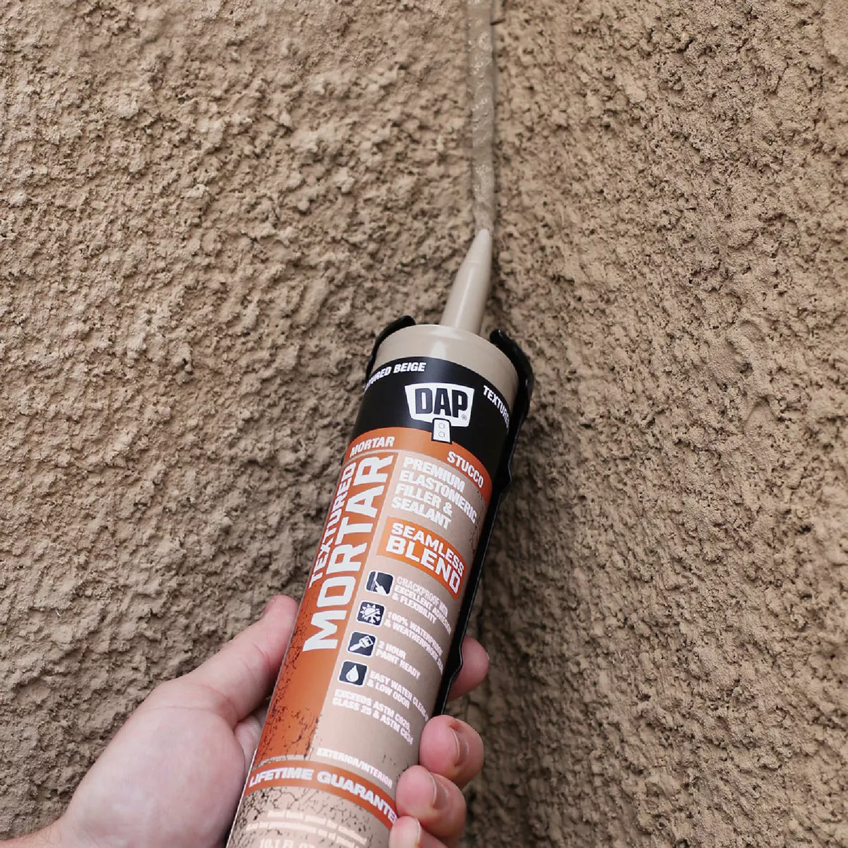 DAP Textured Mortar 10.1 Oz. Gray Premium Elastomeric Filler & Sealant - photo 5