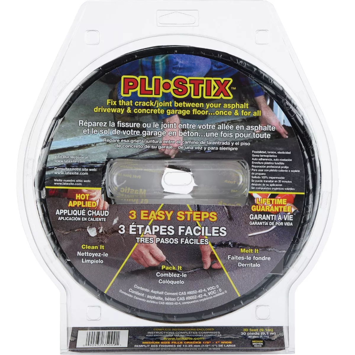 Latex-ite Pli-Stix 30 Ft. Driveway Crack and Joint Filler - photo 2