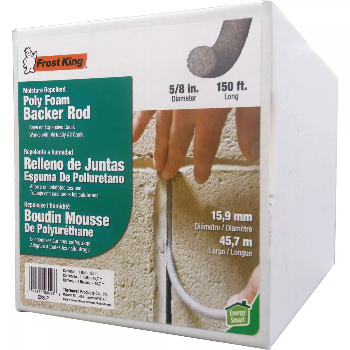 Frost King 5/8 In. x 150 Ft. Poly Foam Backer Rod