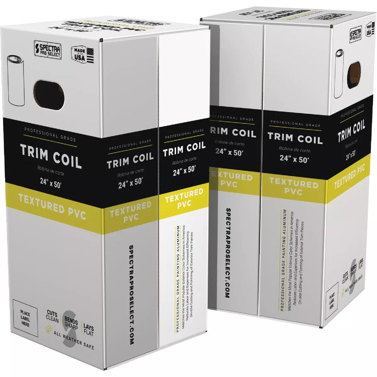 Spectra Metals 24 In. x 50 Ft. White Painted PVC Coated Aluminum Trim Coil - photo 2